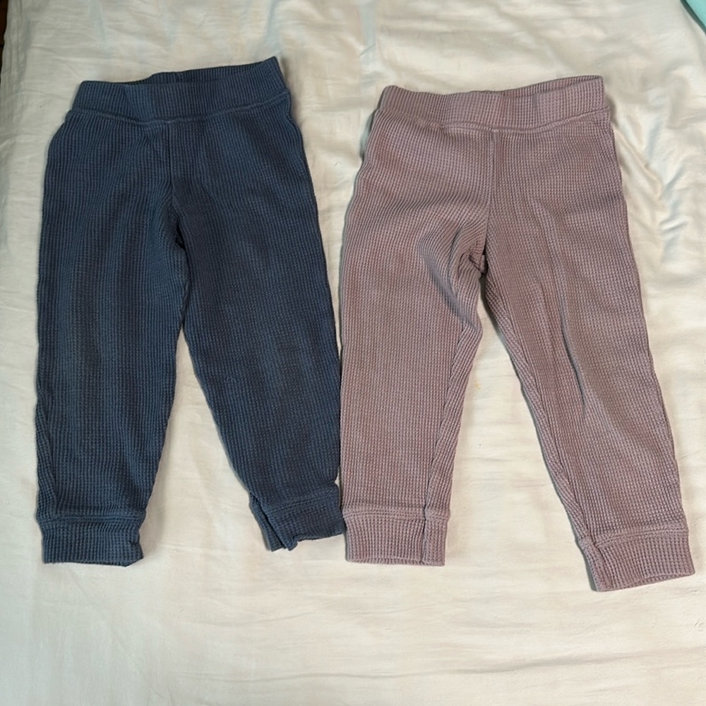 2 pairs of little planet organic by carters toddler pants size 3T lightly used.